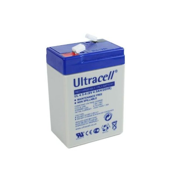 Ultracell AU-06045 6V 4.5Ah gondozásmentes akkumulátor