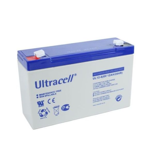Ultracell AU-06120 6V 12Ah gondozásmentes akkumulátor