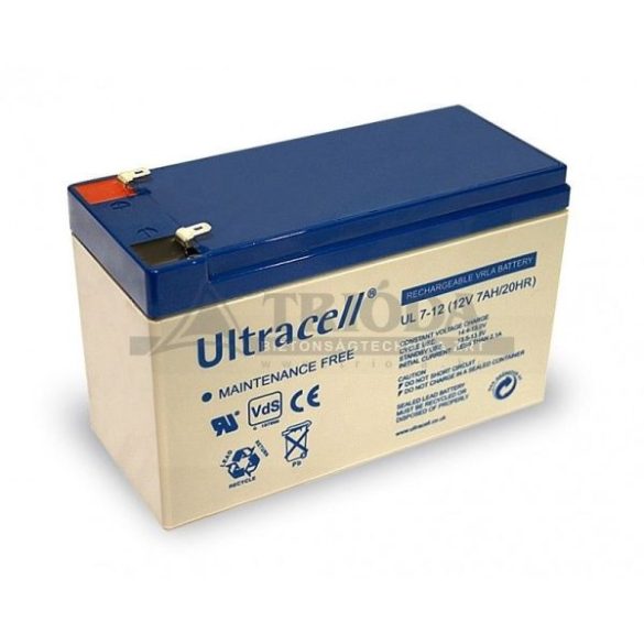 Ultracell AU-12070 12V 7Ah gondozásmentes akkumulátor