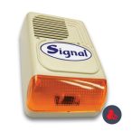   Signal PS-128-1S kültéri hang- és fényjelző sziréna kifújás elleni védelemmel (korábban: PS-128ASZ/Signal kültéri hang-fényjelző, 12V, beépített szabotázspanellel)