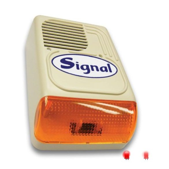 Signal PS-128-3 kültéri hang- és fényjelző sziréna központ állapotának jelzése funkcióval (korábban: PS-128AL-7 kültéri hang-fényjelző LED-es állapotjelzéssel)