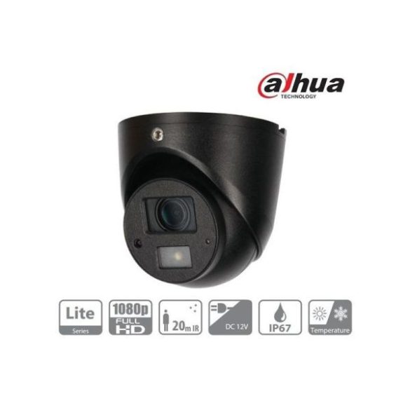 DAHUA HAC-HDW1220G Turret kamera,kültéri,1080P,3,6mm,IR20,ICR,IP67,DWDR,Audio