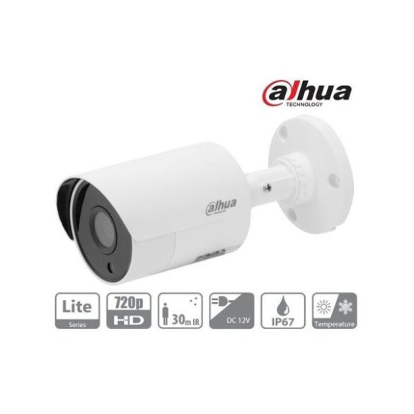 DAHUA HAC-HFW1000SL-0360B-S3 kült. csőkamera,720P,3.6mm,IR30m,ICR,IP67,DWDR,4/1