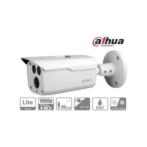 DAHUA HAC-HFW1200D-S3 1080P csőkamera,3.6mm,4/1,IR80m,ICR,IP67,DWDR