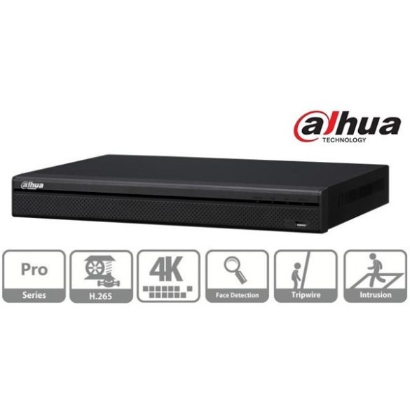 DAHUA NVR5216-4KS2 16 csatorna, H265, 320Mbps rögzítési sávszélesség, HDMI+VGA,