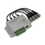   AXGL010 passzív video balun 4 csat, RJ45, 8-as sorkapocs, lengő BNC
