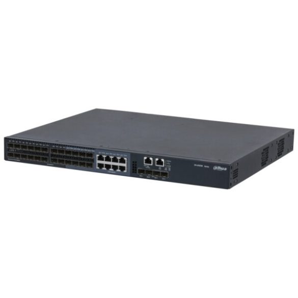 Dahua AS5600-24GF4XF 36 portos központi switch; 24 Gbit SFP / 8 Gbit RJ45 / 4 10Gbit SFP uplink port; menedzselhető