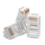   Hikvision DS-1M01 RJ45 csatlakozó; UTP fali kábelre (tömör); cat5e; önkioltó UL94V-2; 100 db/doboz; 8P8C