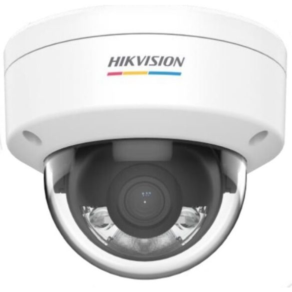 Hikvision DS-2CD1127G0-LUF (2.8mm)(D) 2 MP fix ColorVu IP dómkamera; láthatófény; beépített mikrofon