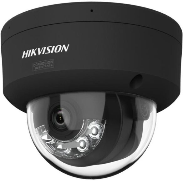 Hikvision DS-2CD2147G3-LIS2UY-B (2.8mm) 4 MP WDR fix ColorVu IP dómkamera; IR/láthatófény; hang I/O; riasztás I/O; mikrofon; NEMA 4X; fekete