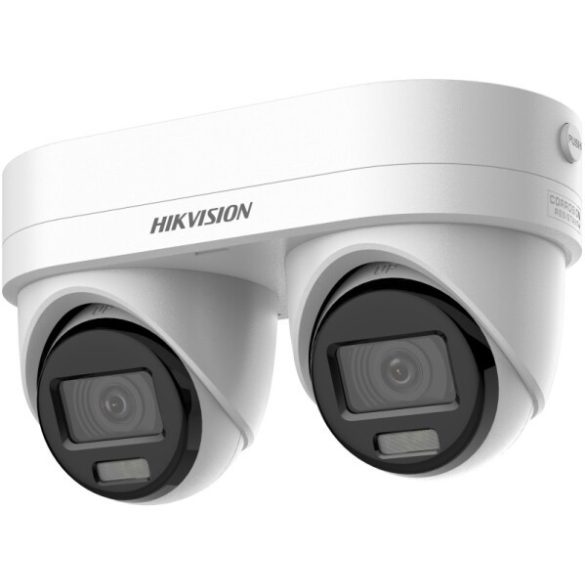 Hikvision DS-2CD2346G3D-IZ2UY/SL(2.8/4mm 4 MP AcuSense IP dual-lens turret kamera; beépített mikrofon; fény-/hangriasztás; NEMA 4X