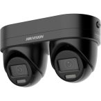   Hikvision DS-2CD2346G3D-IZ2UY/SL-B(2.8/4 4 MP AcuSense IP dual-lens turret kamera; beépített mikrofon; fény-/hangriasztás; NEMA 4X; fekete