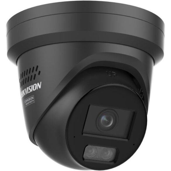 Hikvision DS-2CD2347G3-LIS2UY/SRB-B(2.8) 4 MP WDR fix ColorVu IP turret kamera; IR/láthatófény; fény- és hangriasztás; hang I/O; riasztás I/O