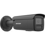   Hikvision DS-2CD2T46G2H-IS2U/SL-B(2.8)eF 4 MP AcuSense WDR fix EXIR IP csőkamera; mikrofon;fény-/hangriasztás; riasztás I/O; hang I/O; fekete