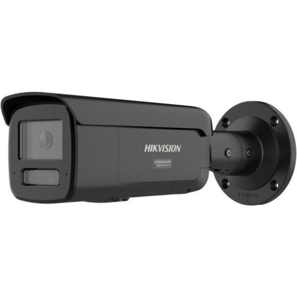 Hikvision DS-2CD2T47G3-LIS2UY/SL-B (2.8) 4 MP WDR fix ColorVu IP csőkamera; IR/láthatófény; fény- és hangriasztás; NEMA 4X; fekete