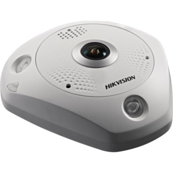 Hikvision DS-2CD6365G0-IS (1.27mm)(B) 6 MP 360° IR Smart IP fisheye kamera; hang I/O; riasztás I/O; beépített mikrofon/hangszóró