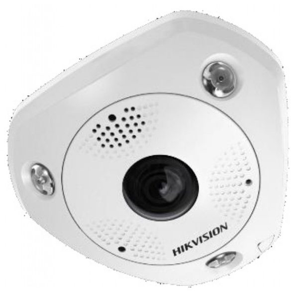 Hikvision DS-2CD6365G0E-IVS (1.27mm) (B) 6 MP 360° vandálbiztos IR Smart IP fisheye kamera; hang/riasztás be-/kimenet; mikrofon/hangszóró