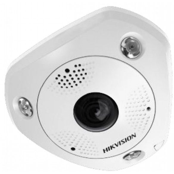 Hikvision DS-2CD63C5G0-IVS (1.29mm)(D) 12 MP 360° vandálb. IR Smart IP fisheye kamera; hang I/O; riaszás I/O; mikrofon/hangsz.; ImmerVision