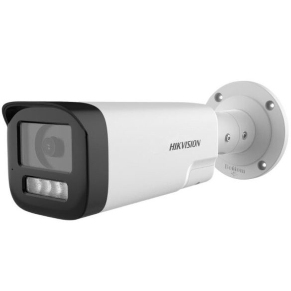 Hikvision DS-2CE19D0T-LXTS (6mm) 2 MP fix mini THD csőkamera; IR/láthatófény; kétirányú audio; hang- és fényriasztás