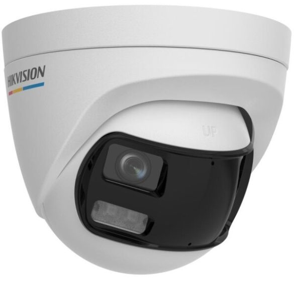 Hikvision DS-2CE72KF3TP-DLS(180) 5 MP ColorVu THD WDR fix dual-lens turret kamera; IR/láthatófény; beépített mikrofon