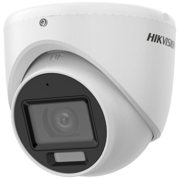 Hikvision DS-2CE76G0T-LMFS (2.8mm) 3 MP fix THD turret kamera; IR/láthatófény; beépített mikrofon