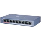   Hikvision DS-3E0109P-E/M (B) 9 portos PoE switch (60 W); 8 PoE + 1 uplink port; nem menedzselhető