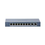   Hikvision DS-3E0310HP-E (C) 10 portos PoE switch (120 W); 2 HiPoE + 6 PoE+; + 2 uplink port; nem menedzselhető