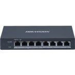   Hikvision DS-3E0508P-O 8 portos Gbit PoE switch (60 W); 4 PoE+ / 4 RJ45; nem menedzselhető