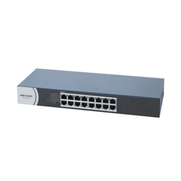 Hikvision DS-3E0516R-O 16 portos switch; 10/100/1000M; nem menedzselhető