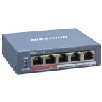   Hikvision DS-3E1105P-EI/M 5 portos PoE switch (45 W); 4 PoE + 1 uplink port; menedzselhető