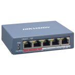   Hikvision DS-3E1105P-EI 5 portos PoE switch (60 W); 4 PoE + 1 uplink port; smart menedzselhető