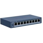   Hikvision DS-3E1309P-EI/M 9 portos PoE switch (60 W); 8 PoE + 1 uplink port; menedzselhető