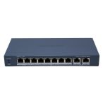   Hikvision DS-3E1310HP-EI (B) 10 portos PoE switch (110 W); 2 HiPoE + 6 PoE+; + 2 uplink port; smart menedzselhető