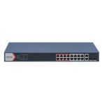   Hikvision DS-3E1318P-EI (B) 18 portos PoE switch (230 W); 16 PoE + 2 kombinált uplink port; smart menedzselhető