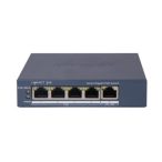   Hikvision DS-3E1505P-EI 5 portos PoE switch (60 W); 4 PoE + 1 RJ45 uplink port; menedzselhető
