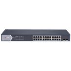   Hikvision DS-3E1526P-SI 26 portos Gbit PoE switch (370 W); 24 PoE + 2 SFP uplink port; smart menedzselhető
