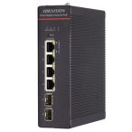   Hikvision DS-3T1506HP-SI-4P2F/No Power 6 portos ipari PoE switch (300 W); 4 PoE+/ 2 SFP uplink; menedzselhető; táp nélkül