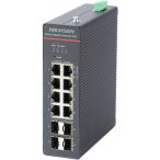  Hikvision DS-3T1512HP-SI-8P4FKIT(240W) 12 portos ipari Gbit PoE switch (300 W); 8 PoE+ / 4 SFP uplink; menedzselhető
