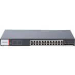   Hikvision DS-3T1528HP-SI-24P4F/No Power 28 portos ipari Gbit PoE switch (480 W); 24 PoE+/ 4 HiPoE / 4 SFP uplink; menedzselhető; táp nélkül