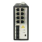   Hikvision DS-3T3512P 12 portos ipari Gbit PoE switch (240 W); 8 PoE+/ 4 SFP uplink; menedzselhető(hálózat/soros port)