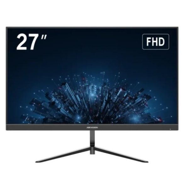 Hikvision DS-D5027F3-2P2S 27" LED monitor; 178° betekintési szög; Full HD felbontás; káva nélküli; hangszóró; 24/7 működés
