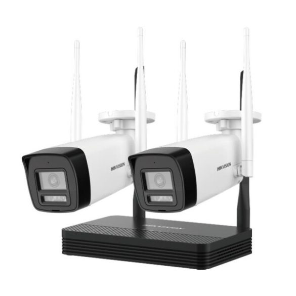 Hikvision DS-J142I/NKS422W0H IP SOHO kamera szett; 4 csatornás NVS + 2 db DS-2CV1023G2-LIDWF(2.8mm)(B)