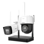   Hikvision DS-J142I/NKS424W03H IP SOHO kamera szett; 4 csatornás NVS+1 db DS-2CV1043G2-LIDWF(2.8mm)(B)+DS-2DE2C400MWG/W(2.8mm)