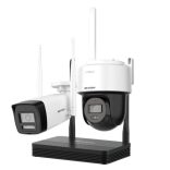 Hikvision DS-J142I/NKS424W03H IP SOHO kamera szett; 4 csatornás NVS+1 db DS-2CV1043G2-LIDWF(2.8mm)(B)+DS-2DE2C400MWG/W(2.8mm)