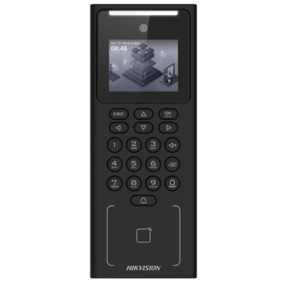 Hikvision DS-K1T321EWX 2.4" MinMoe arcfelismerő beléptető vezérlő terminál; EM kártyaolvasó; billentyűzet
