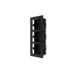   Hikvision DS-KD-ACF3/Black/EU BV Társasházi IP video-kaputelefon szerelőkeret süllyesztéshez; 3 modulos verzió; fekete