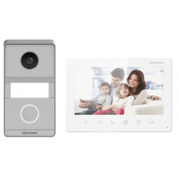Hikvision DS-KIS101-P/Flush Analóg video-kaputelefon szett kültéri egységgel; kétvezetékes; süllyeszthető