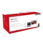   Hikvision DS-KIS704EY/Aluminum Kétvezetékes HD video-kaputelefon szett; alumínium kültéri; fehér beltéri; disztributor; tápegység
