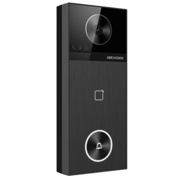 Hikvision DS-KV6114-E1 Egylakásos IP video-kaputelefon kültéri egység; kártyaolvasóval; IR-megvilágítás; PoE