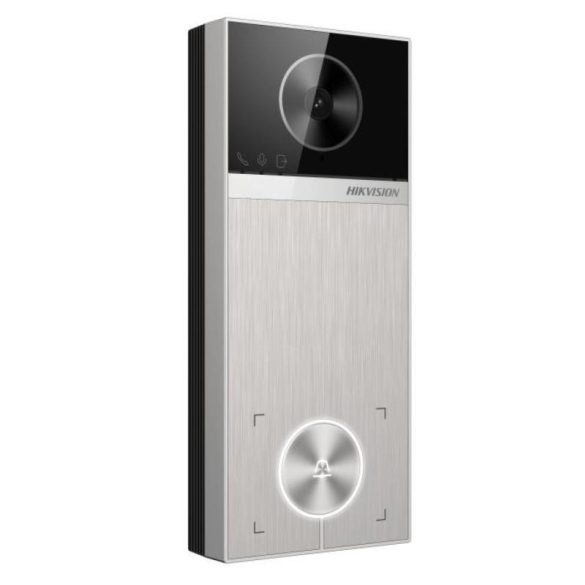 Hikvision DS-KV6114-ME1 Egylakásos IP video-kaputelefon kültéri egység; kártyaolvasóval; IR-megvilágítás; PoE; fém